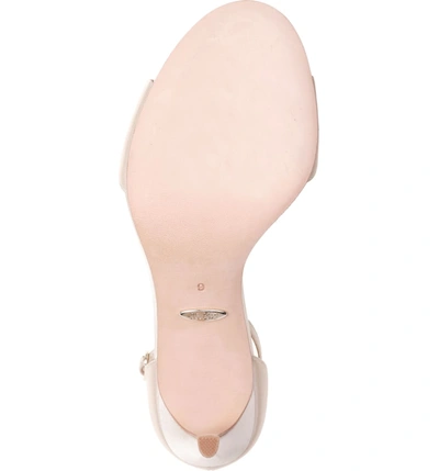 Shop Badgley Mischka Pascale T-strap Sandal In Ivory Satin