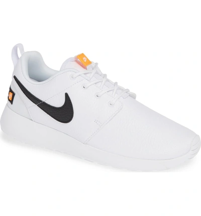 Shop Nike 'roshe Run' Print Sneaker In White/ Total Orange/ Black