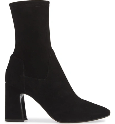 Shop Aquatalia Nastasia Stretch Suede Boot In Black Suede