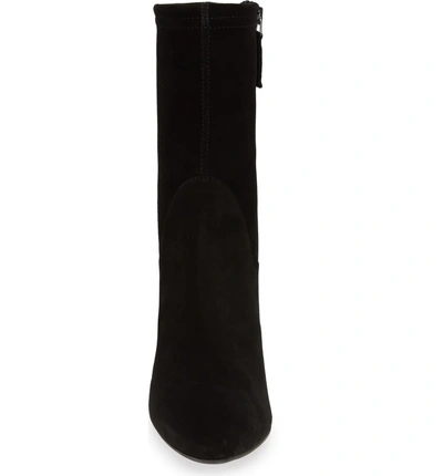 Shop Aquatalia Nastasia Stretch Suede Boot In Black Suede