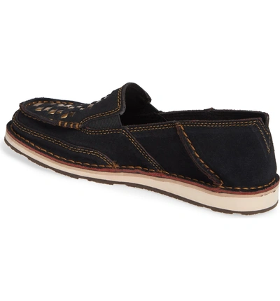 Shop Ariat Cruiser Woven Loafer In Black Suede/ Leather