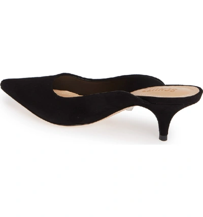 Shop Schutz Keilla Kitten Heel Mule In Black Suede