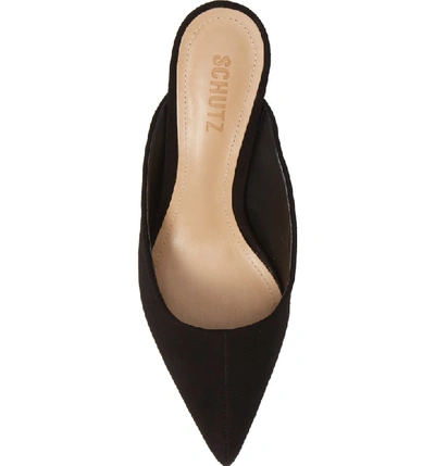 Shop Schutz Keilla Kitten Heel Mule In Black Suede