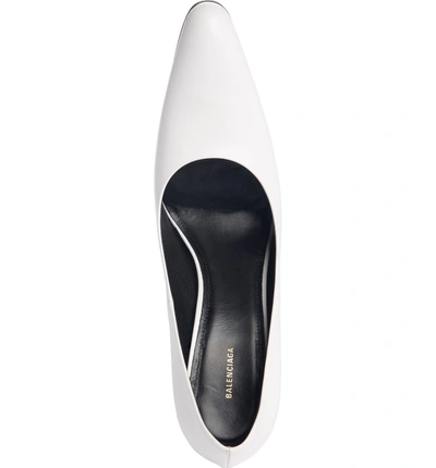 Shop Balenciaga Block Heel Pump In White