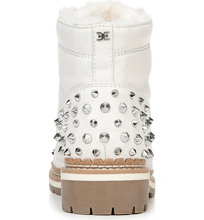 Shop Sam Edelman Bren Boot In Bright White Leather