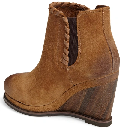 Shop Ariat Belle Wedge Bootie In Sand Leather