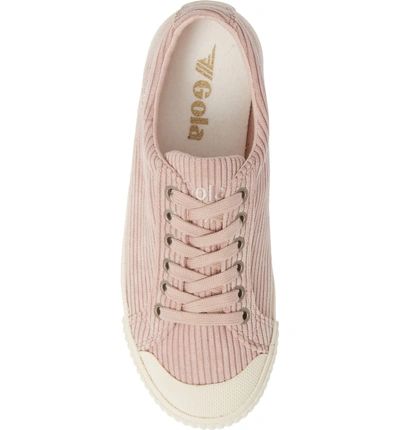 Shop Gola Tiebreak Corduroy Sneaker In Blossom/ Off White