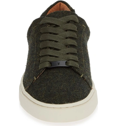 Shop Frye Ivy Sneaker In Olive Wool Fabric