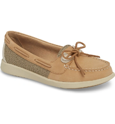 Shop Sperry Oasis Boat Shoe In Linen Oat Leather