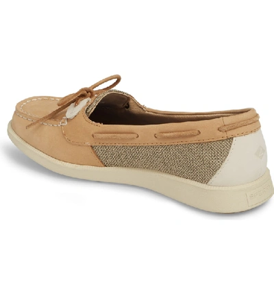 Shop Sperry Oasis Boat Shoe In Linen Oat Leather