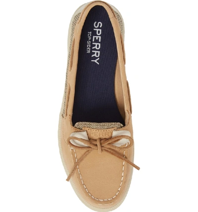 Shop Sperry Oasis Boat Shoe In Linen Oat Leather