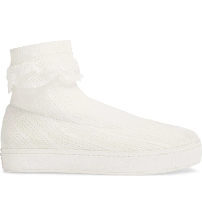 Shop Opening Ceremony Bobby Sock Knit Sneaker In White