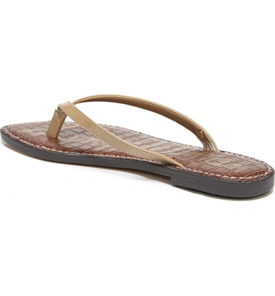 Shop Sam Edelman Gracie Sandal In Almond Patent Leather