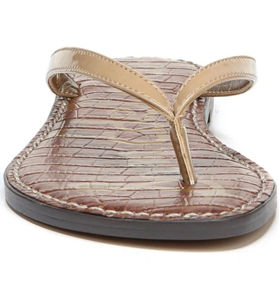 Shop Sam Edelman Gracie Sandal In Almond Patent Leather