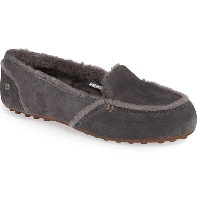 Shop Ugg Hailey Slipper In Charcoal Suede