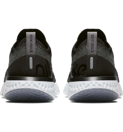 Shop Nike Epic React Flyknit Running Shoe In Black/ Black/ Dark Grey