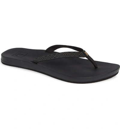 Shop Reef Cushion Bounce Flip Flop In Black