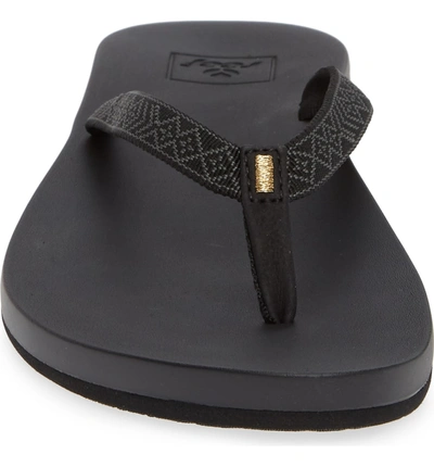 Shop Reef Cushion Bounce Flip Flop In Black