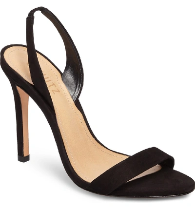 Shop Schutz Luriane Sandal In Black Nubuck Leather