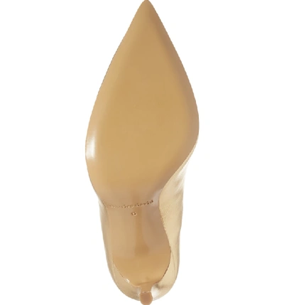 Shop Charles David Calessi Pointy Toe Pump In Gold Leather