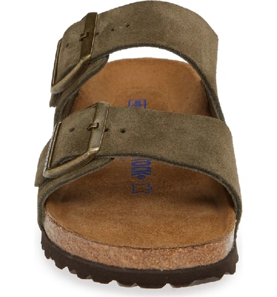 Shop Birkenstock 'arizona' Soft Footbed Suede Sandal In Forest Suede