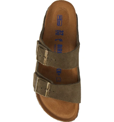 Shop Birkenstock 'arizona' Soft Footbed Suede Sandal In Forest Suede