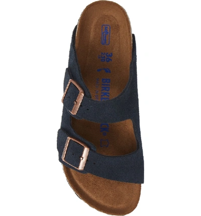 Shop Birkenstock 'arizona' Soft Footbed Suede Sandal In Navy Suede