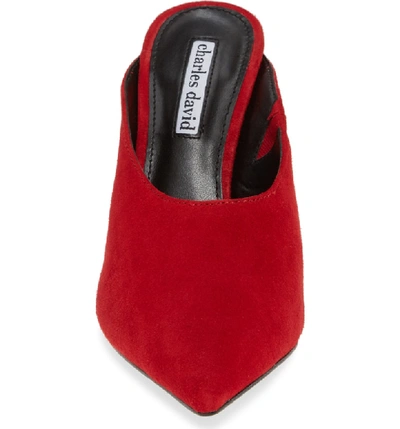Shop Charles David Carlyle Mule In Red Suede