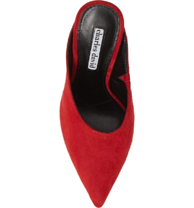 Shop Charles David Carlyle Mule In Red Suede