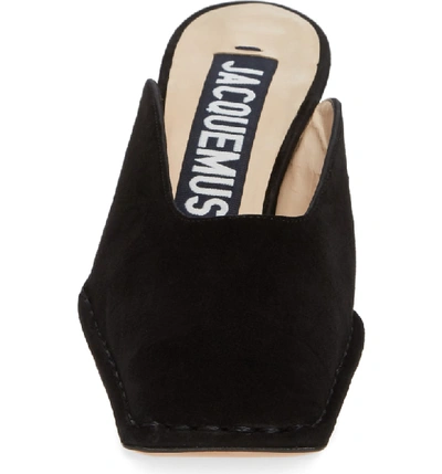 Shop Jacquemus Sabah Mule In Black Nubuck