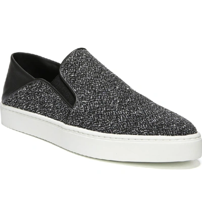 Shop Vince Garvey Slip-on Sneaker In Grey Tweed