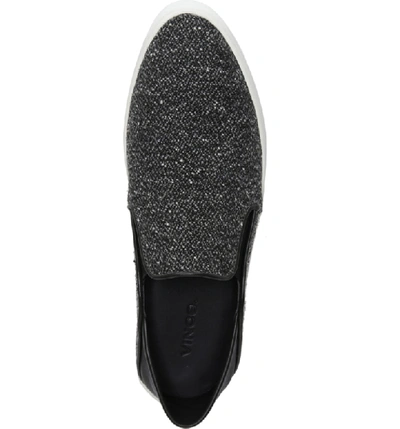 Shop Vince Garvey Slip-on Sneaker In Grey Tweed