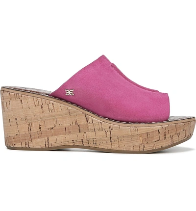Shop Sam Edelman Ranger Platform Sandal In Retro Pink Suede