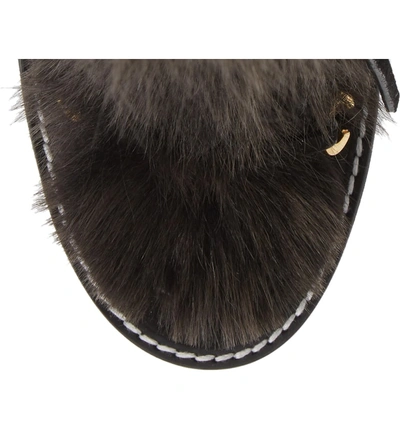Shop Stuart Weitzman Nikita Genuine Fur Boot In Black Helsinki