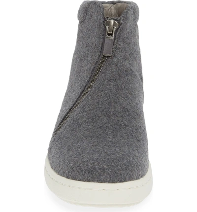 Shop Eileen Fisher Bias Zip Sneaker In Charcoal Fabric