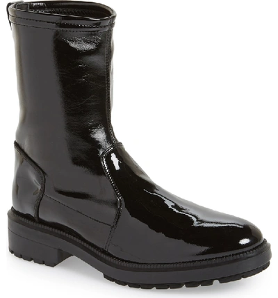 Shop Aquatalia Leoda Ankle Water Resistant Boot In Black Patent