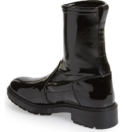 Shop Aquatalia Leoda Ankle Water Resistant Boot In Black Patent