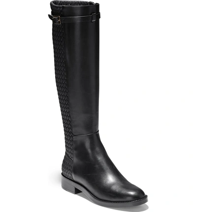 Shop Cole Haan Lexi Grand Knee High Stretch Boot In Black Leather