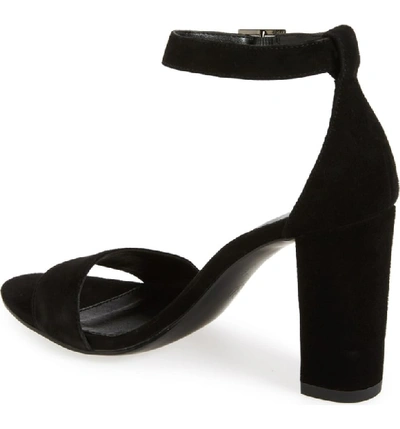Shop Pelle Moda Bonnie Ankle Strap Sandal In Black Suede