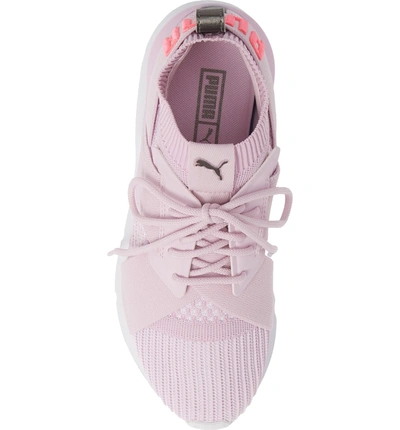 Puma muse evoknit winsome orchid pink & white clearance shoes