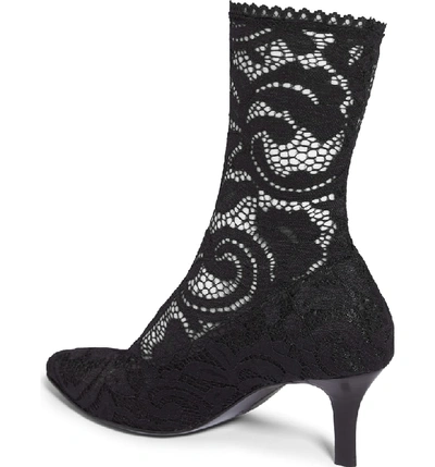 Shop Opening Ceremony Queen Stretch Lace Sock Bootie In Black