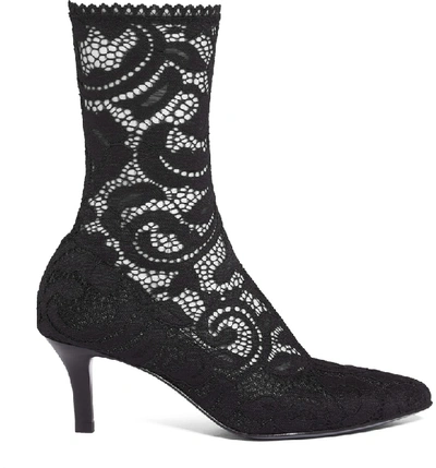 Shop Opening Ceremony Queen Stretch Lace Sock Bootie In Black