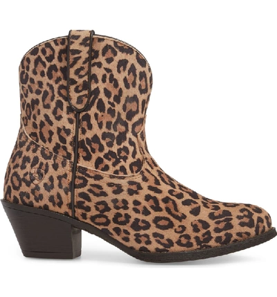 Shop Ariat Darlin Short Western Boot In Leopard Print Leather