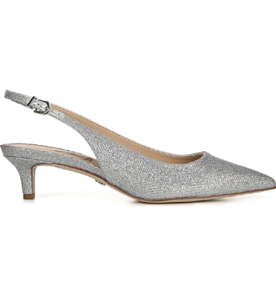 Shop Sam Edelman Ludlow Pump In Soft Silver Fabric