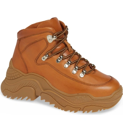 Shop Jeffrey Campbell Debris Sneaker Boot In Tan Honey