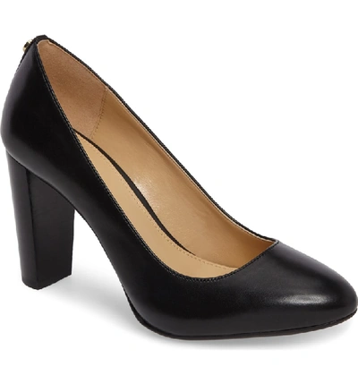 Shop Michael Michael Kors Susan Flex Pump In Black Calf Leather