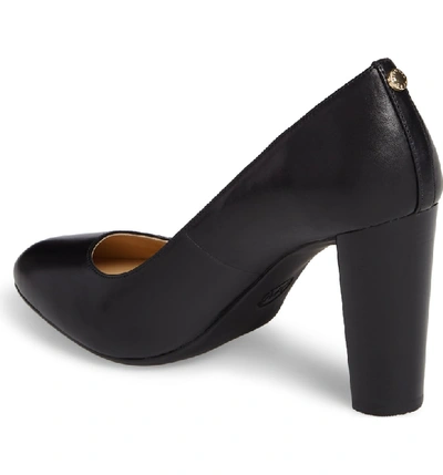 Shop Michael Michael Kors Susan Flex Pump In Black Calf Leather