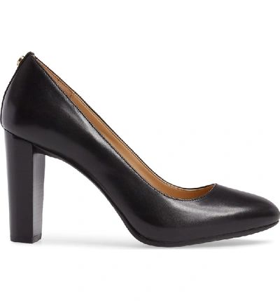 Shop Michael Michael Kors Susan Flex Pump In Black Calf Leather