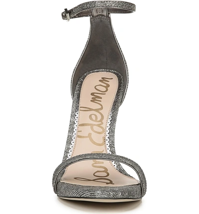 Shop Sam Edelman Ariella Ankle Strap Sandal In Silver/ Gold