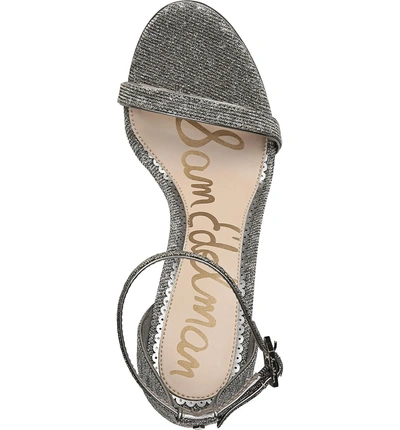 Shop Sam Edelman Ariella Ankle Strap Sandal In Silver/ Gold